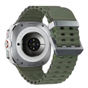 Λουράκι Ocean Hole Dual Silver Buckle Samsung Galaxy Ultra (47MM) forest green