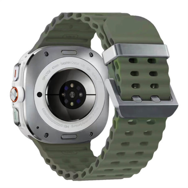 Λουράκι Ocean Hole Dual Silver Buckle Samsung Galaxy Ultra (47MM) forest green