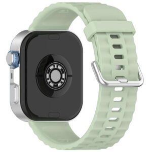 Λουράκι Silver Buckle Solid Color Silicone Band Huawei Watch Fit 3 /4 /4 Pro light green