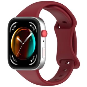 Λουράκι Slim Butterfly Buckle Silicone Band Huawei Watch Fit 3/4/4 Pro wine red