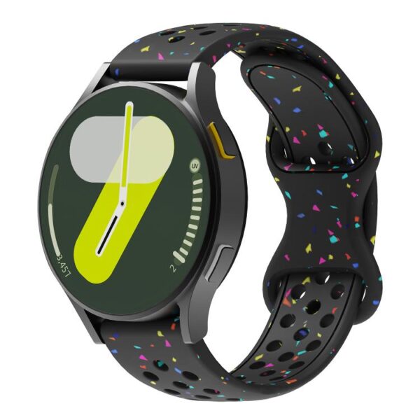 Λουράκι σιλικόνης Colorful Dots rubber strap for 20mm black