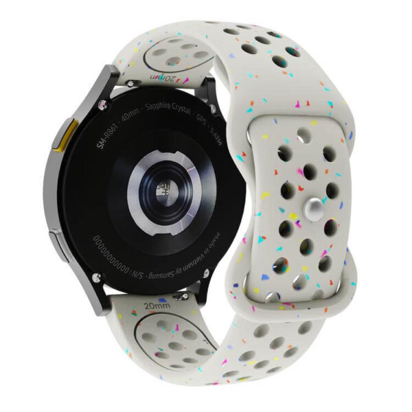 Λουράκι σιλικόνης Colorful Dots rubber strap for 20mm starlight - Image 2