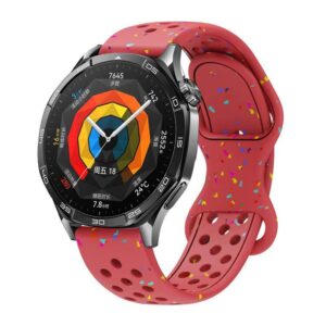 Λουράκι σιλικόνης Colorful Dots rubber strap 22mm κεραμιδί