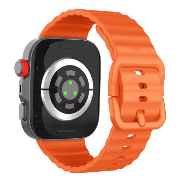 Λουράκι Wave Texture Solid Color Silicone Band Huawei Watch Fit 3 /4 /4 Pro orange - Image 2