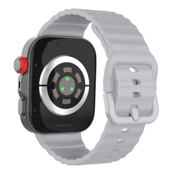 Λουράκι Wave Texture Solid Color Silicone Band Huawei Watch Fit 3 /4 /4 Pro light grey - Image 2