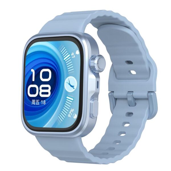 Λουράκι Wave Texture Solid Color Silicone Band Huawei Watch Fit 3 /4 /4 Pro light blue
