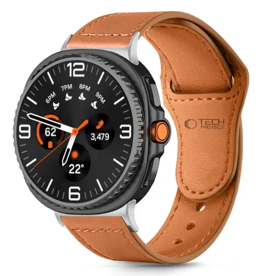 Λουράκι Tech-Protect Leatherfit Samsung Galaxy Watch 8 (40 / 44 MM) Classic 46MM brown