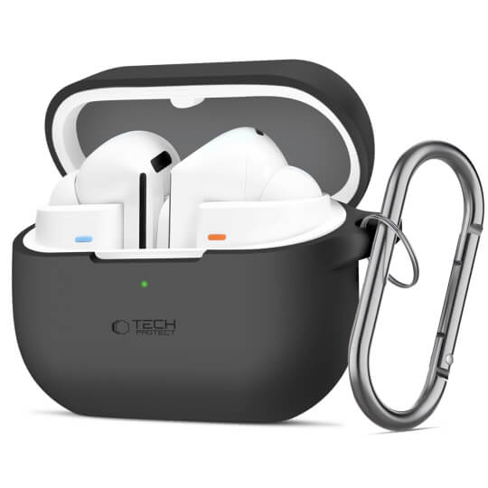 Θήκη σιλικόνης Tech-Protect Silicone Hook Samsung Galaxy Buds 3/3 FE/3 PRO black