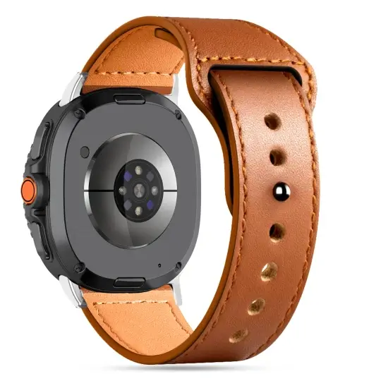 Λουράκι Tech-Protect Leatherfit Samsung Galaxy Watch 8 (40 / 44 MM) Classic 46MM brown - Image 2