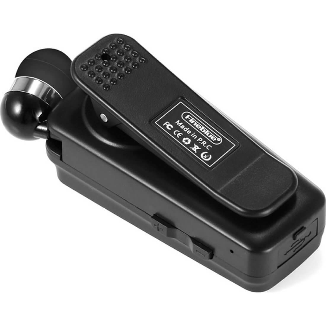 Bluetooth Handsfree Aκουστικό Fineblue F980 In-Ear με καλώδιο μαύρο - Image 3