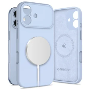 Θήκη Tech-Protect Silicone MagSafe Apple iphone 17 mist blue
