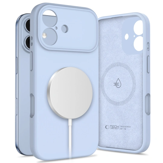Θήκη Tech-Protect Silicone MagSafe Apple iphone 17 mist blue