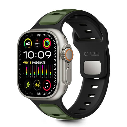 Λουράκι Tech-Protect IconBand Line Apple Watch 1/2/3/4/5/6/7/8/9/10/11/SE/Ultra 1/2/3 (42/44/45/46/49MM) black/green