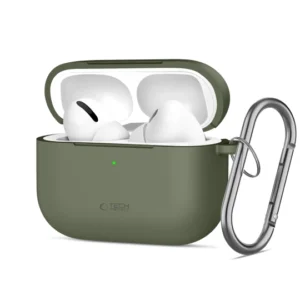 Θήκη σιλικόνης Tech-Protect Silicone Hook Apple Airpods Pro 3 olive green