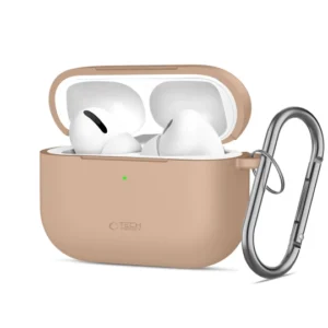 Θήκη σιλικόνης Tech-Protect Silicone Hook Apple Airpods Pro 3 caffe latte