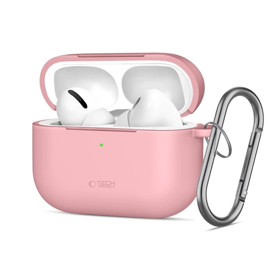 Θήκη σιλικόνης Tech-Protect Silicone Hook Apple Airpods Pro 3 dusty pink