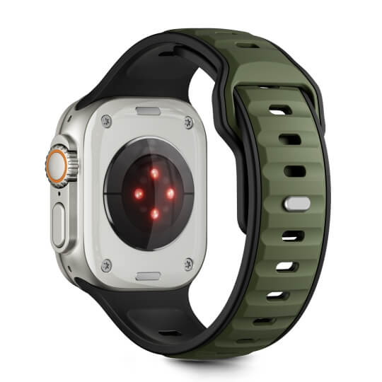 Λουράκι Tech-Protect IconBand Line Apple Watch 1/2/3/4/5/6/7/8/9/10/11/SE/Ultra 1/2/3 (42/44/45/46/49MM) black/green - Image 2