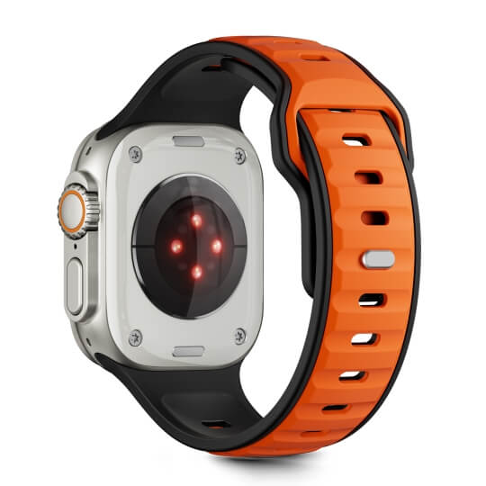 Λουράκι Tech-Protect IconBand Line Apple Watch 1/2/3/4/5/6/7/8/9/10/11/SE/Ultra 1/2/3 (42/44/45/46/49MM) black/orange - Image 2