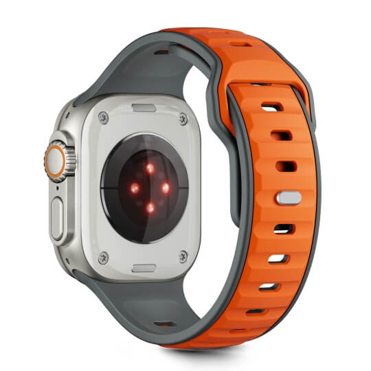 Λουράκι Tech-Protect IconBand Line Apple Watch 1/2/3/4/5/6/7/8/9/10/11/SE/Ultra 1/2/3 (42/44/45/46/49MM) grey/orange - Image 2