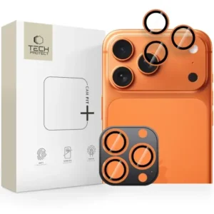 Tech Protect Camring Fit + for Apple iphone 14 Pro/14 Pro Max/15 Pro/15 Pro Max/16 Pro/16 Pro Max/17 Pro/17 Pro Max cosmic orange