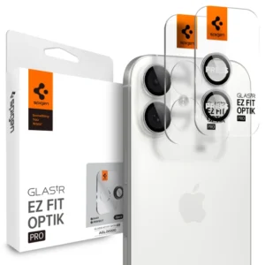 Spigen® Optik TR Ez Fit (2 Pack) Camera Protector για Apple iphone 16/16 Plus/17 silver (AGL10126)