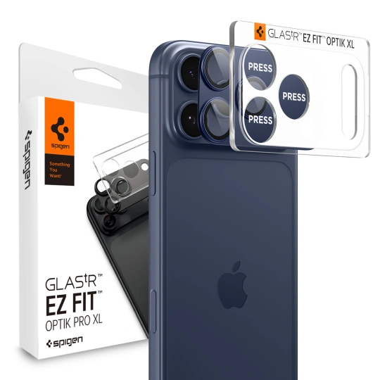 Spigen®Optik Pro XL GLAS.TR Ez Fit Camera Protector για Apple iphone 17 Pro blue (AGL10646)
