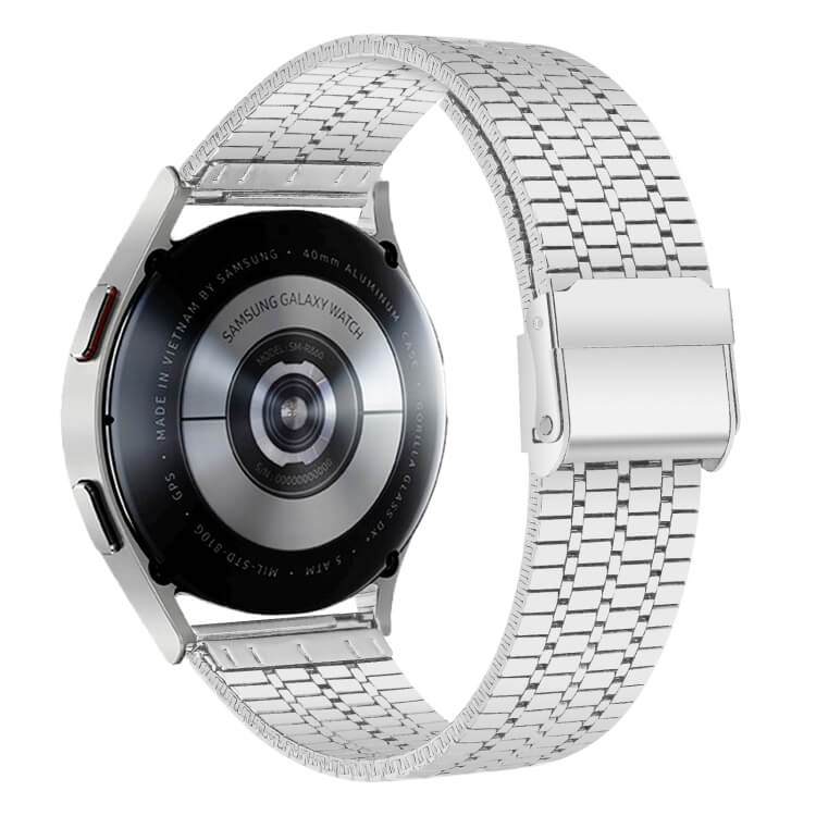 Λουράκι μεταλλικό Seven Beads Buckle Stainless Steel Metal Watch Band 22mm ασημί - Image 2