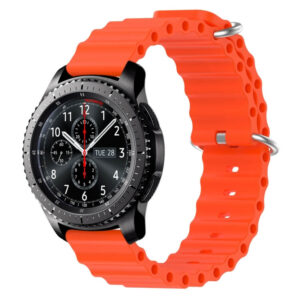Λουράκι σιλικόνης Ocean Style silicone strap 22mm πορτοκαλί