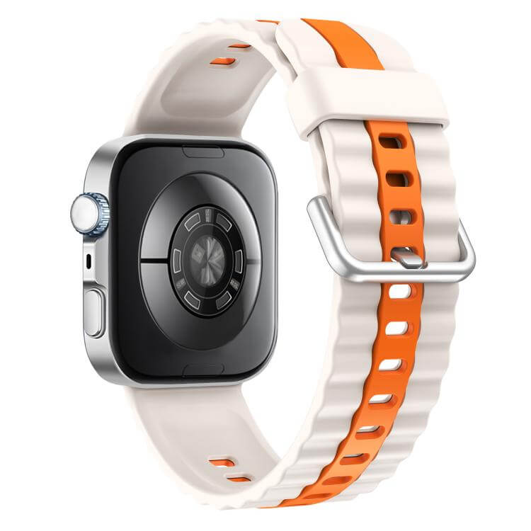 Λουράκι Vertical Striped Two Color Silicone Band Huawei Watch Fit 3 /4 /4 Pro starlight/orange